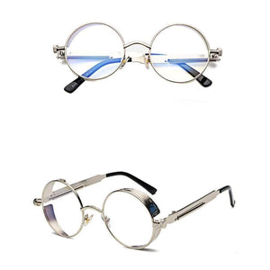 Kachawoo round steampunk glasses frame men metal frame retro vintage eyewear frames women accessories 2018