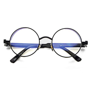 Kachawoo round steampunk glasses frame men metal frame retro vintage eyewear frames women accessories 2018