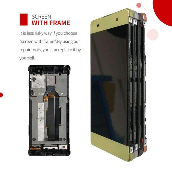 Planet Gates Black with Frame SONY Xperia XA Display Touch Screen With Frame F3111 F3112 F3116 LCD For SONY Xperia XA LCD Replacement