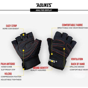 Planet Gates Black with gray / L Weightlifting Gym Gloves Heavyweight Sports Exercise Weight Lifting Gloves Body Building Training Sport Fitness Gloves