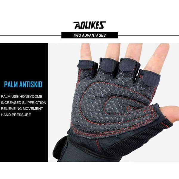 Planet Gates Black with gray / L Weightlifting Gym Gloves Heavyweight Sports Exercise Weight Lifting Gloves Body Building Training Sport Fitness Gloves