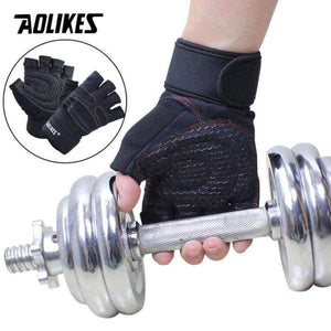 Planet Gates Black with gray / L Weightlifting Gym Gloves Heavyweight Sports Exercise Weight Lifting Gloves Body Building Training Sport Fitness Gloves