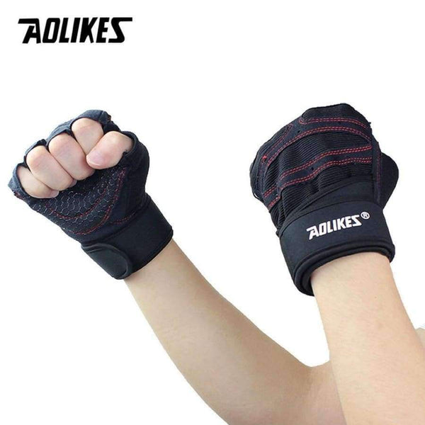 Planet Gates Black with gray / L Weightlifting Gym Gloves Heavyweight Sports Exercise Weight Lifting Gloves Body Building Training Sport Fitness Gloves