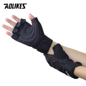 Planet Gates Black with gray / L Weightlifting Gym Gloves Heavyweight Sports Exercise Weight Lifting Gloves Body Building Training Sport Fitness Gloves
