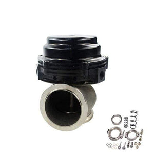 Planet Gates Black with logo 44mm Wastegate Water Cooler External Turbo With Flange Hardware MV-R V44 Water-cooled