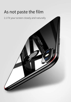 Planet Gates Black with Logo / For iPhone X Baseus 3D Full Screen Protective Glass For iPhone X Screen Protector Front Film + Back Cover Glass For iPhone X Tempered Glass