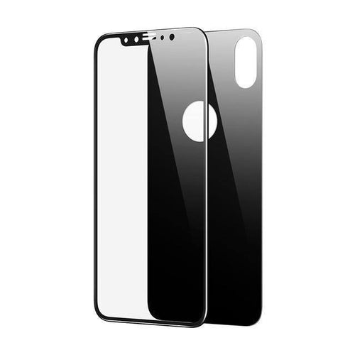 Planet Gates Black with Logo / For iPhone X Baseus 3D Full Screen Protective Glass For iPhone X Screen Protector Front Film + Back Cover Glass For iPhone X Tempered Glass