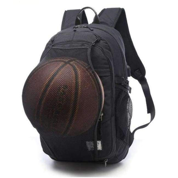 Planet Gates Black with Net Men's Sports Gym Bags Basketball Backpack School Bags For Teenager Boys Soccer Ball Pack Laptop Bag Football Net Gym Bag