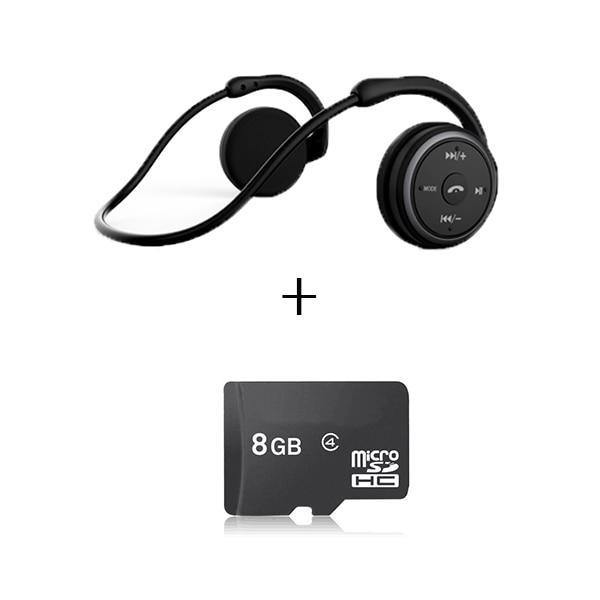 Planet Gates Black with SD Card Bluetooth Headphone Wireless Jaws Support TF Card FM Radio Portable Neckband Wireless Earphones
