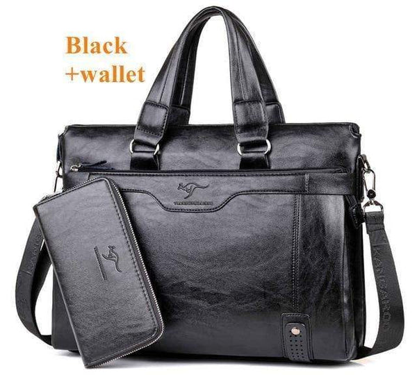 Planet Gates black with wallet Men's shoulder messenger bag Men Business Briefcase bag for laptop computer man's bag handbag BriefCase male messenger bags