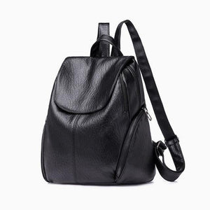 Planet Gates Black Women Backpack Feminine Leisure Rucksack PU Leather Mochila Escolar Vintage Bags for Women Female Backpacks Fashion Daypack