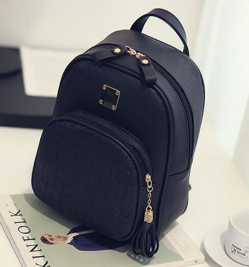 Planet Gates Women backpack leather school bags for teenager girls stone sequined female preppy style small backpack
