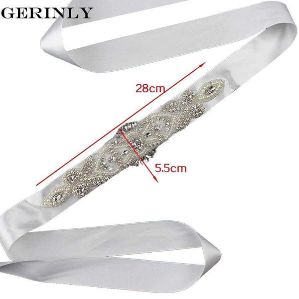 Planet Gates Black Women Bridal Belts 7 Color High Quality Rhinestone Ribbon Cummerbunds Bride Bridesmaid Waist Belt Wedding Dress Bead Flower Sash