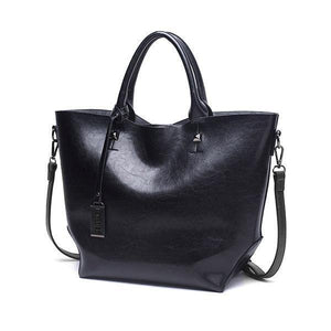 Planet Gates black Women Bucket Bag Oil Wax Women Leather Handbags Big Tote Famous Brands High Capacity Female Shoulder Bag Crossbody Bag