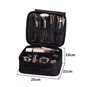Planet Gates Black Women Cosmetic Bag High Quality Travel Cosmetic Organizer Zipper Portable Makeup Bag Designers Trunk Cosmetic Bags