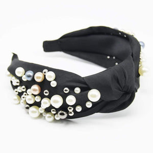 Women Elegant Pearls Simple Hairbands Noble Headband Hair Hoops Holder Ornament Head Ties Lady Fashion Head Accessories