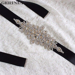 Planet Gates Black Women's Bridal Belts 6 Colors New Design Luxury Handmade Rhinestone Satin Ribbon Sash Brand Bride Bridesmaid Wedding Dress Belt