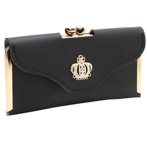 Planet Gates Black Women's Fashion Leather Wallet Women's Handbag Women's Long Wallets Clutch Money Bag Ladies' Card Holder A30