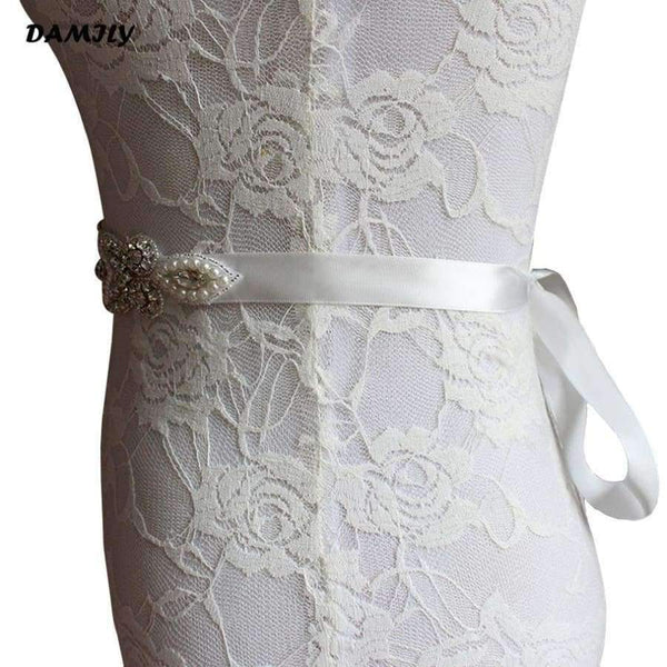 Planet Gates Black Women's Wedding Belts Rhinestone Wedding Dress Belt Wedding Accessories Satin Ribbon Bridal Sash Party Gown Bride Crystal Belt