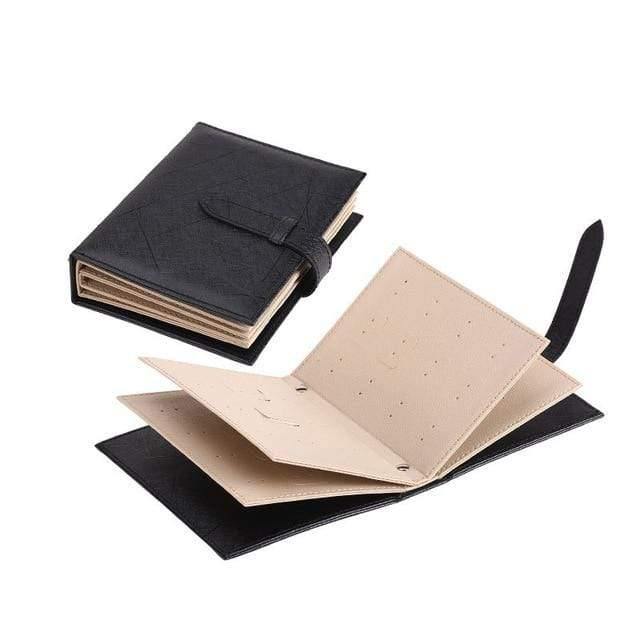 Planet Gates Women Stud Earrings Organizer Book PU Leather Earring Storage Box Creative Casket Jewelry Display Holder Jewellery Organizer