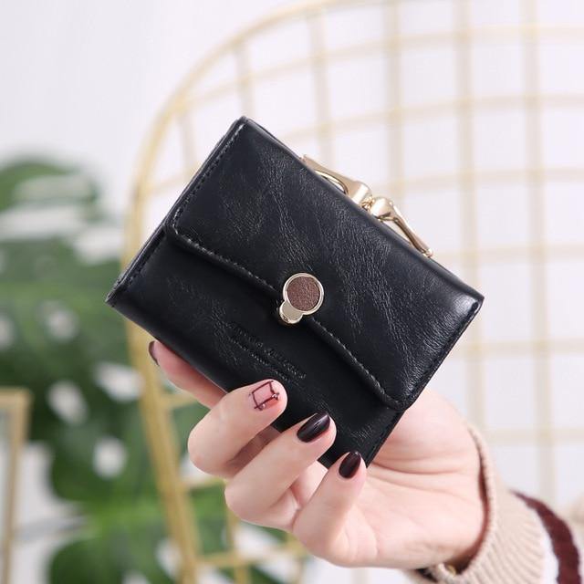 Planet Gates Women wallet small three fold PU leather coin wallet fresh multi-function women purse female coin purse wallet