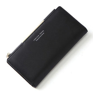 Planet Gates Black Women Wallet Zipper Coin & Cell Phone Pocket Female Wallet Card Holder Ladies Red Clutch Purse High Quality
