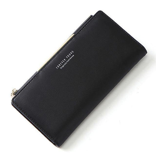 Planet Gates Black Women Wallet Zipper Coin & Cell Phone Pocket Female Wallet Card Holder Ladies Red Clutch Purse High Quality