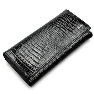 Planet Gates black Women Wallets and Purses Luxury Brand Alligator Long Genuine Leather Ladies Clutch Coin Purse Female Crocodile Cow Wallet