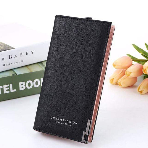 Planet Gates Black Women Wallets Fashion Lady Wristlet Handbags Long Money Bag Zipper Coin Purse Cards ID Holder Clutch Woman Wallet Burse Notecase