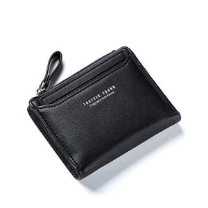 Planet Gates Black Women Wallets With Individual ID Card Holder Zipper Coin Pocket Ladies Small Purses Female Wallet Carteira High Quality