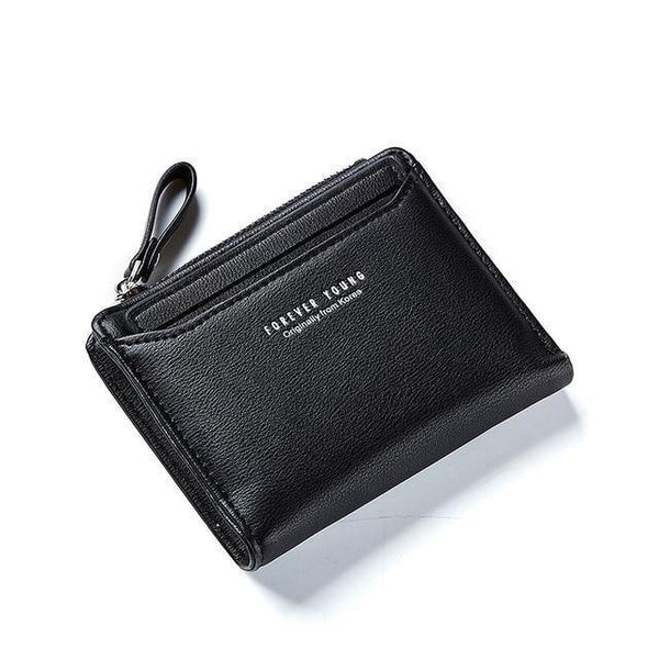 Planet Gates Black Women Wallets With Individual ID Card Holder Zipper Coin Pocket Ladies Small Purses Female Wallet Carteira High Quality