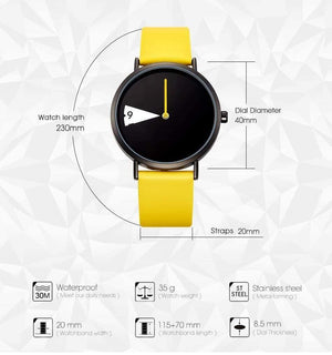 Planet Gates black Women Watch Creative Wristwatch Lady Clock Rotate Yellow Leather Band Wristwatches Clock Montres Femme Reloj Mujer