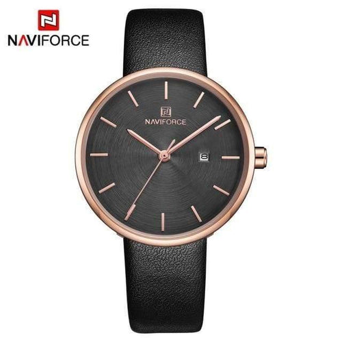 Planet Gates Black Women Watch Fashion Quartz Lady PU Watchband Simple Date Casual Waterproof Wristwatch Gift for Girl/Wife/Women
