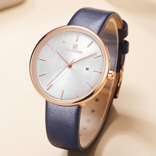 Planet Gates Black Women Watch Fashion Quartz Lady PU Watchband Simple Date Casual Waterproof Wristwatch Gift for Girl/Wife/Women