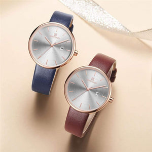 Planet Gates Black Women Watch Fashion Quartz Lady PU Watchband Simple Date Casual Waterproof Wristwatch Gift for Girl/Wife/Women