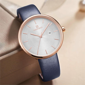 Planet Gates Black Women Watch Fashion Quartz Lady PU Watchband Simple Date Casual Waterproof Wristwatch Gift for Girl/Wife/Women