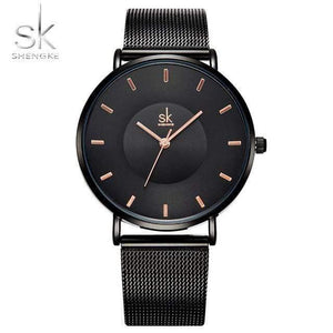Planet Gates black Women Watches High Quality Ultra thin Quartz Watch Woman Elegant Dress Ladies Watch Montre Femme SK