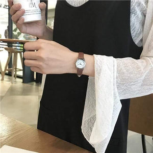 Planet Gates Black Women watches Korean version casual quartz woman clock BGG brand ladies retro wrist watches leather band