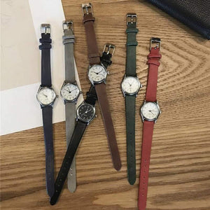 Planet Gates Black Women watches Korean version casual quartz woman clock BGG brand ladies retro wrist watches leather band