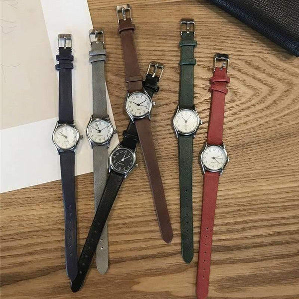 Planet Gates Black Women watches Korean version casual quartz woman clock BGG brand ladies retro wrist watches leather band