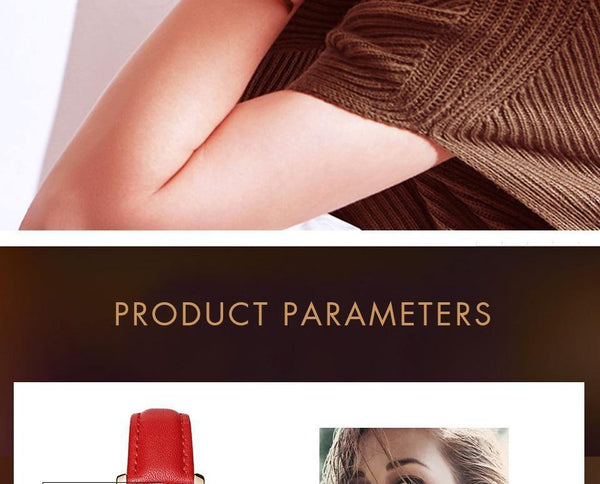 Planet Gates Black Women Watches Red Genuine Leather Strap Ladies Quartz Watch Women Waterproof Montre Femme