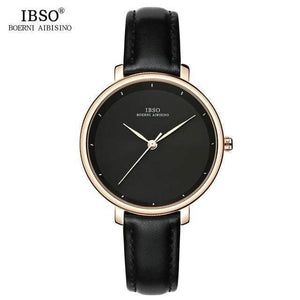 Planet Gates Black Women Watches Red Genuine Leather Strap Ladies Quartz Watch Women Waterproof Montre Femme