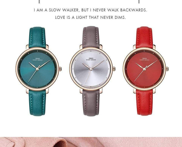 Planet Gates Black Women Watches Red Genuine Leather Strap Ladies Quartz Watch Women Waterproof Montre Femme