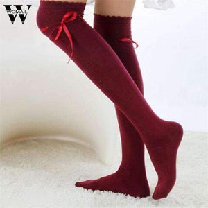 Planet Gates Black Womens Over the Knee Girls Sexy Cotton High Socks Thigh High Hosiery