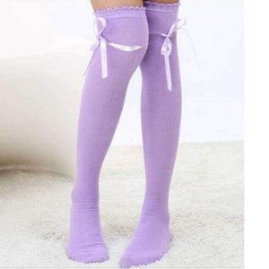 Planet Gates Black Womens Over the Knee Girls Sexy Cotton High Socks Thigh High Hosiery