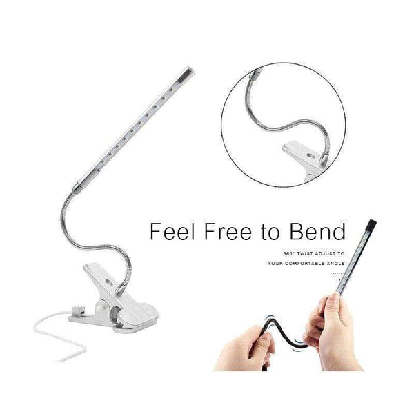 Planet Gates Black Woodpow USB Powered Clip Table Lamp Touch Dimmable Sensor Book Lights Laptop Keyboard Light For Study Reading Book Office Work