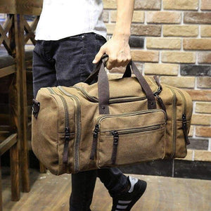 Planet Gates black Xiao.p Travel Bag Large Capacity Men Hand Luggage Travel Duffle Bags Canvas Weekend Bags Multifunctional Travel Bags Black&khaki