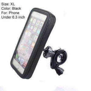 Planet Gates Black XL Bicycle Motorcycle Holder with Waterproof Case Bag Handlebar Mount phone Holders Stand For iPhone Samsung Note3/4/5 GPS