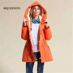 Planet Gates Black / XL Female Winter Jackets 2018 New Winter Coat Parka Women Winter Jacket Cotton Padded Female Plus Size Long Cashmere Coat