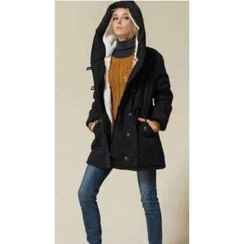 Planet Gates Black / XL Female Winter Jackets 2018 New Winter Coat Parka Women Winter Jacket Cotton Padded Female Plus Size Long Cashmere Coat